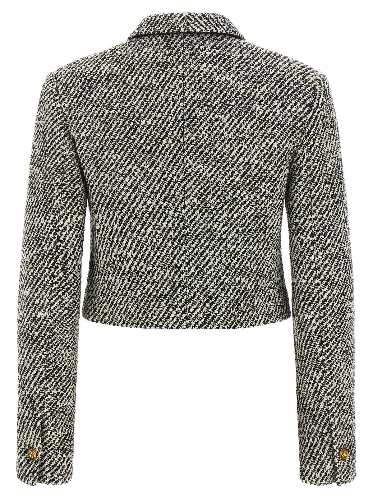 Versace Bouclé Wool Blend Blouson Jacket