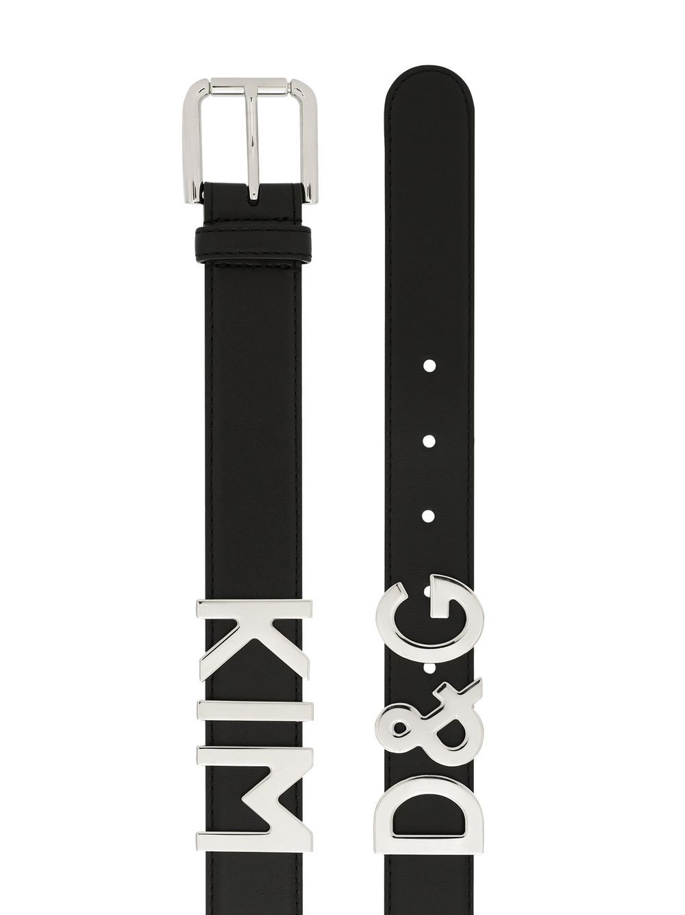 Dolce & Gabbana  logo-lettering Leather Belt
