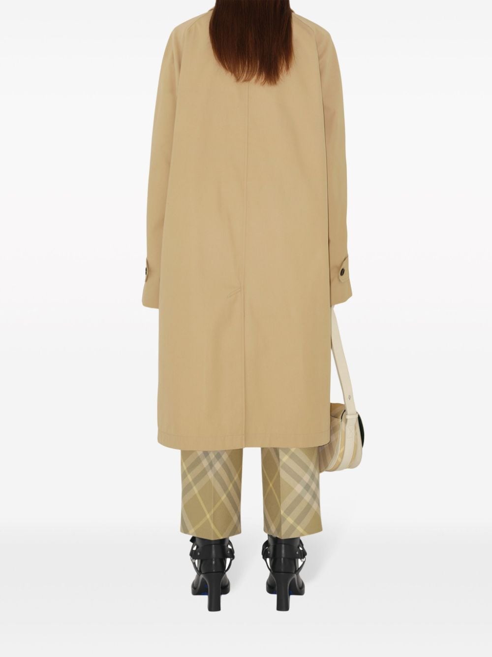 Burberry check-print tailored wool trousers
