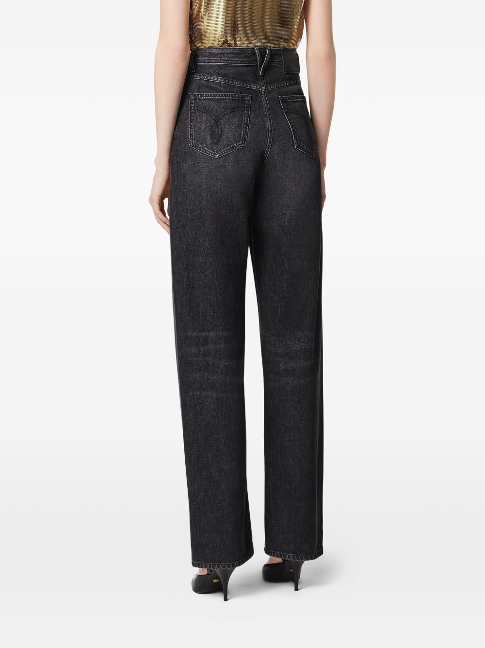 Versace Metal Mesh Regular-Fit Jeans