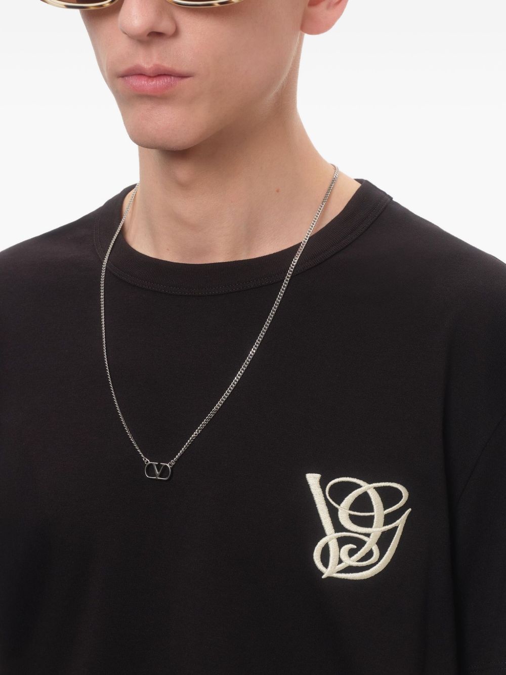 Valentino Garavani-Valentino Garavani Vlogo Signature Metal Necklace