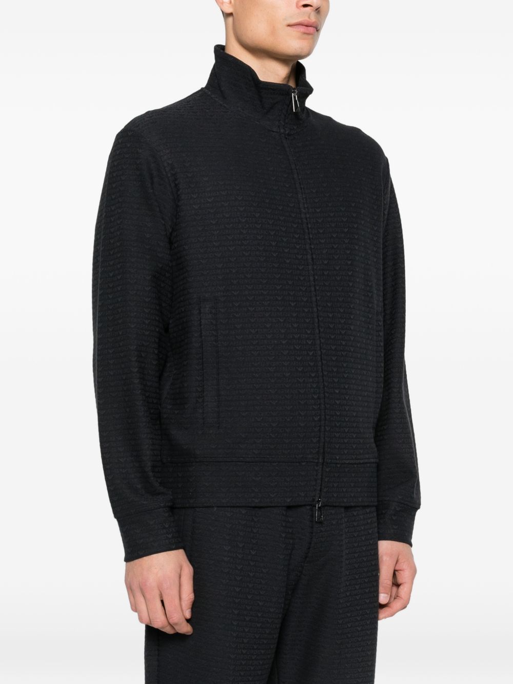 Emporio Armani Cotton blend zipped sweatshirt