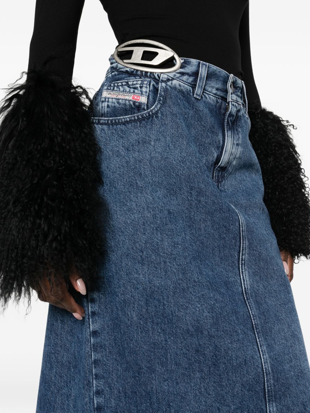 Diesel Denim midi skirt