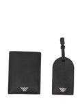 Emporio Armani Asv Gift Box With Regenerated Saffiano Passport Holder And Tag