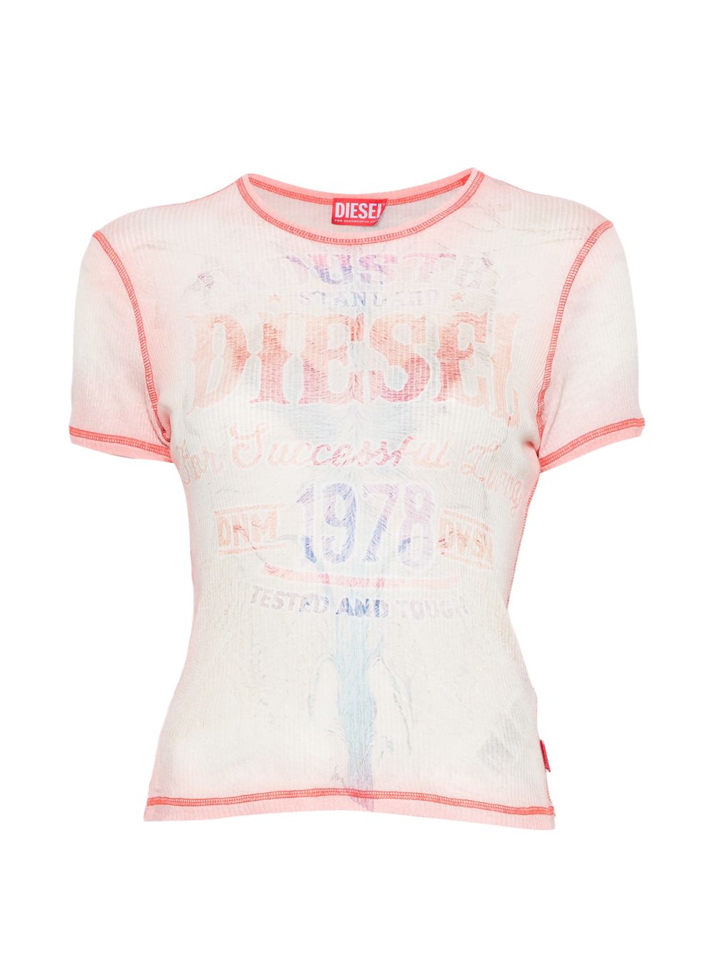 Diesel ribbed texture Cotton t-shirt