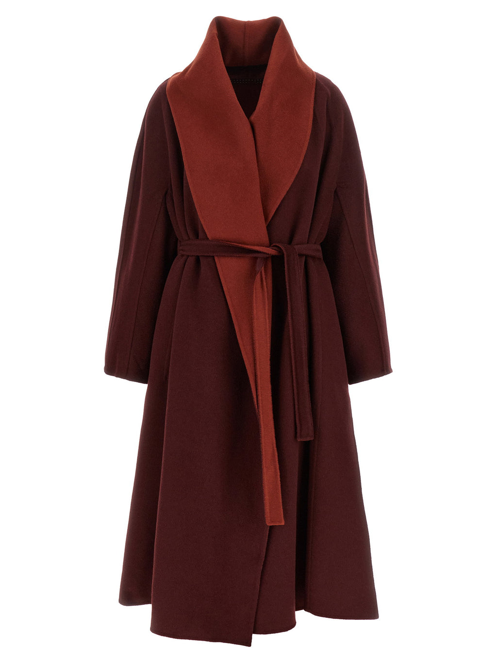 Max Mara Atelier Burgundy Ululo Reversible Coat