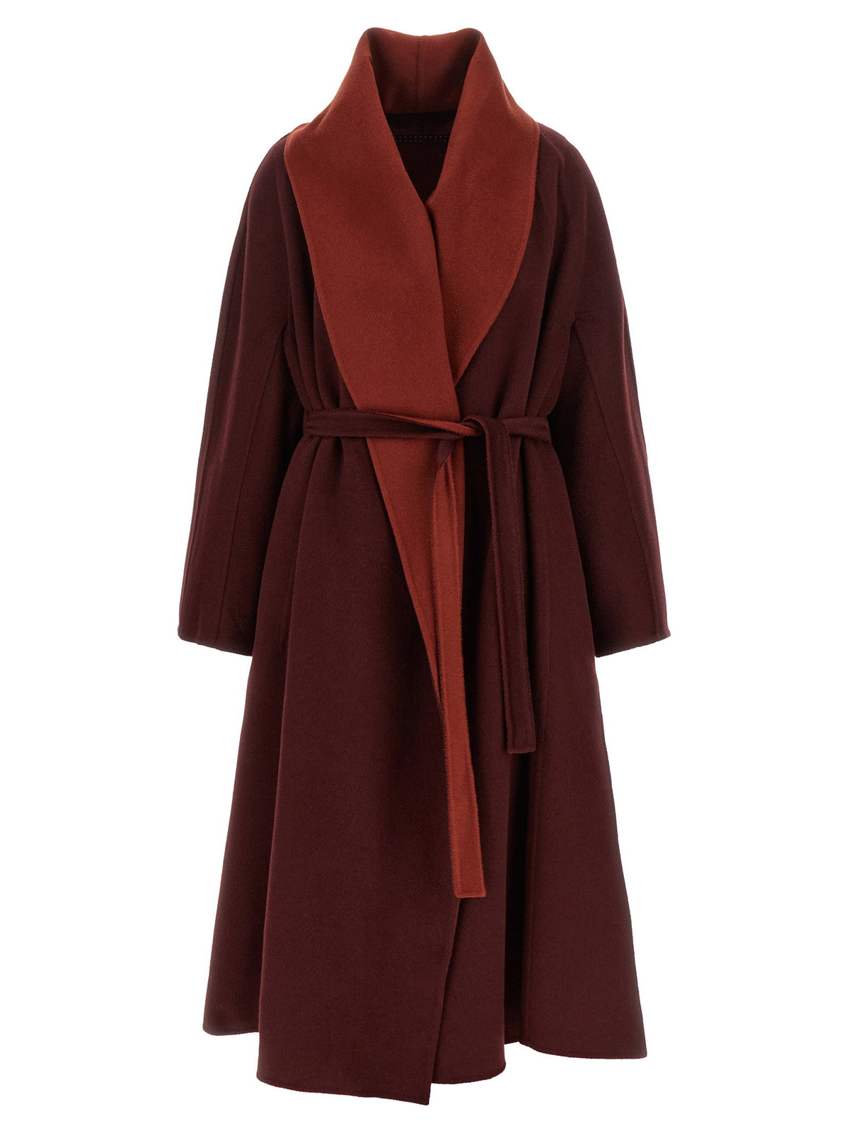 Max Mara Atelier Burgundy Ululo Reversible Coat