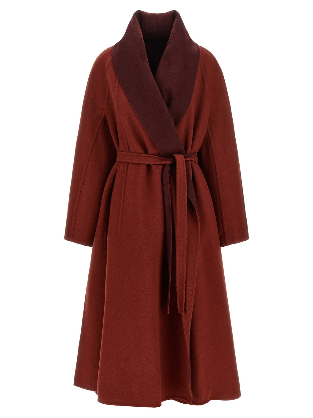 Max Mara Atelier Burgundy Ululo Reversible Coat