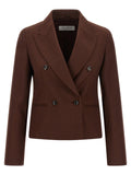 Max Mara Angizia Brown Denim Blazer