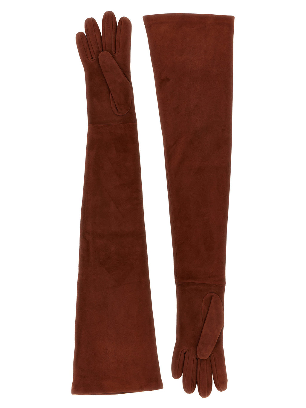 Max Mara Estremo Brown Long Gloves