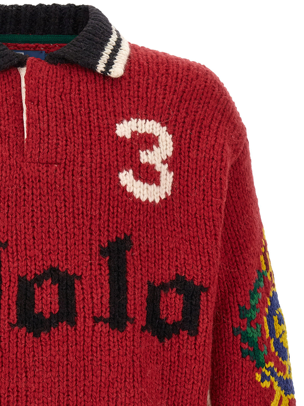 Polo Ralph Lauren Red Polo Collar Sweater