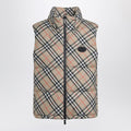 Burberry Check-pattern padded gilet with zip