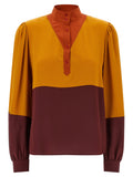 Saint Laurent Color-block Blouse