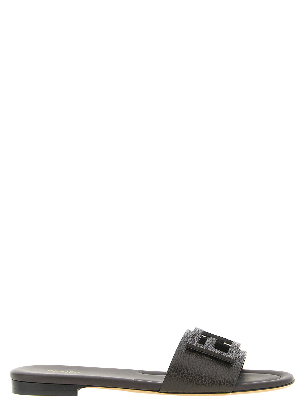Fendi Brown Tube Slides