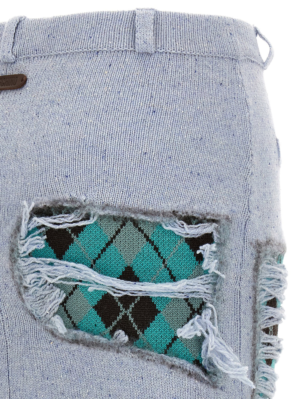 Moschino Deconstructed Argyle Skirt