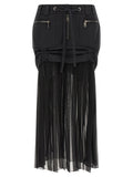 Dolce & Gabbana Twill And Chiffon Skirt