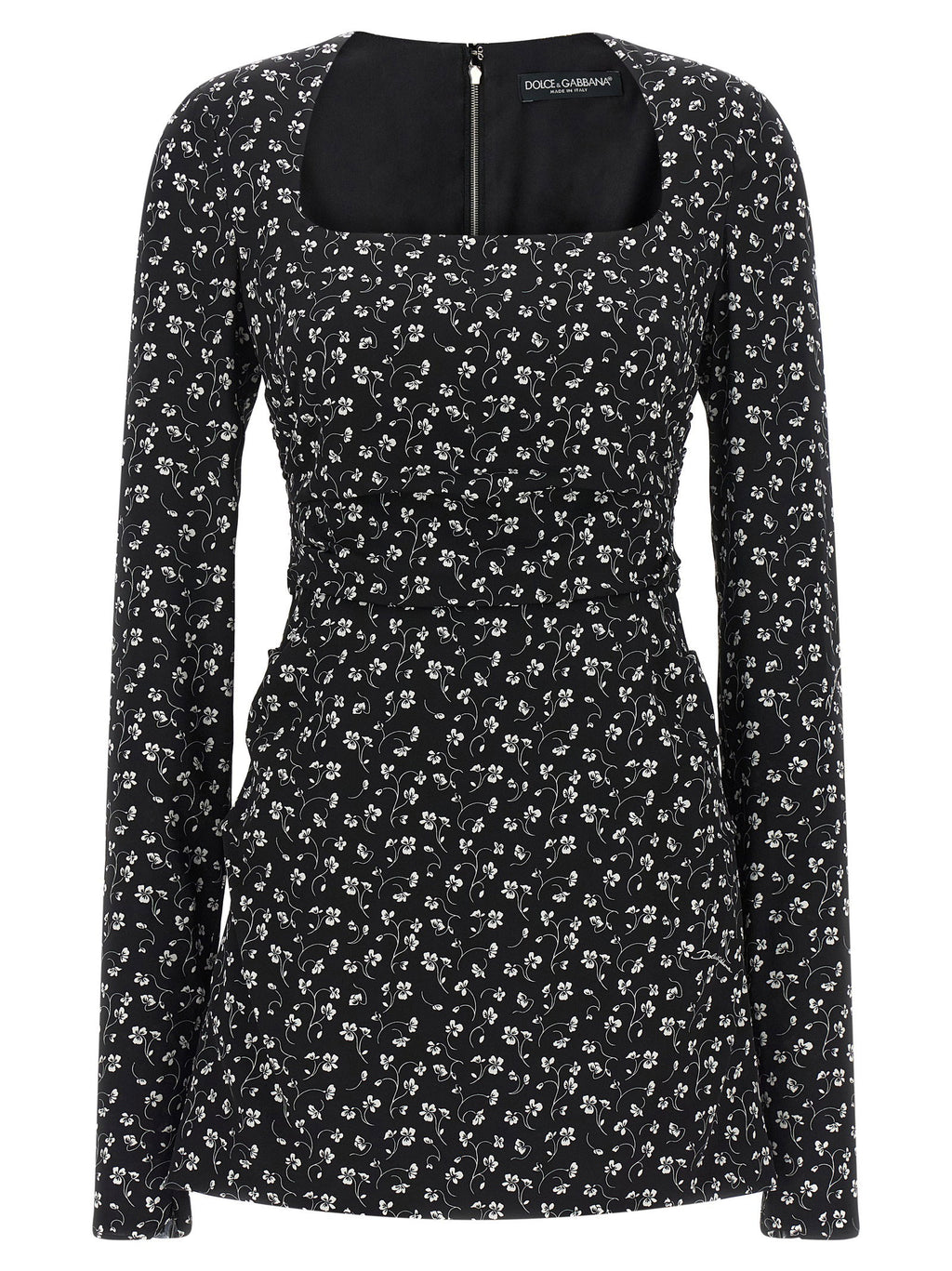 Dolce & Gabbana Black Flower Dress