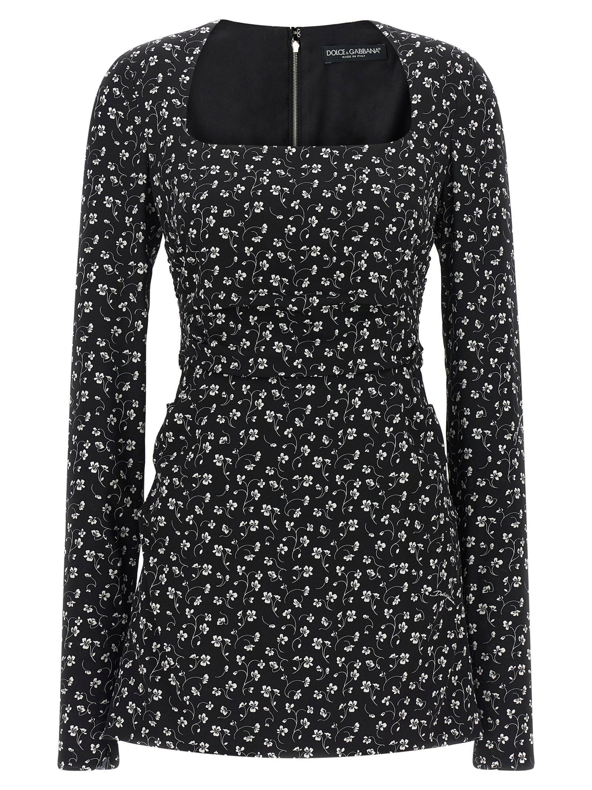 Dolce & Gabbana Black Flower Dress