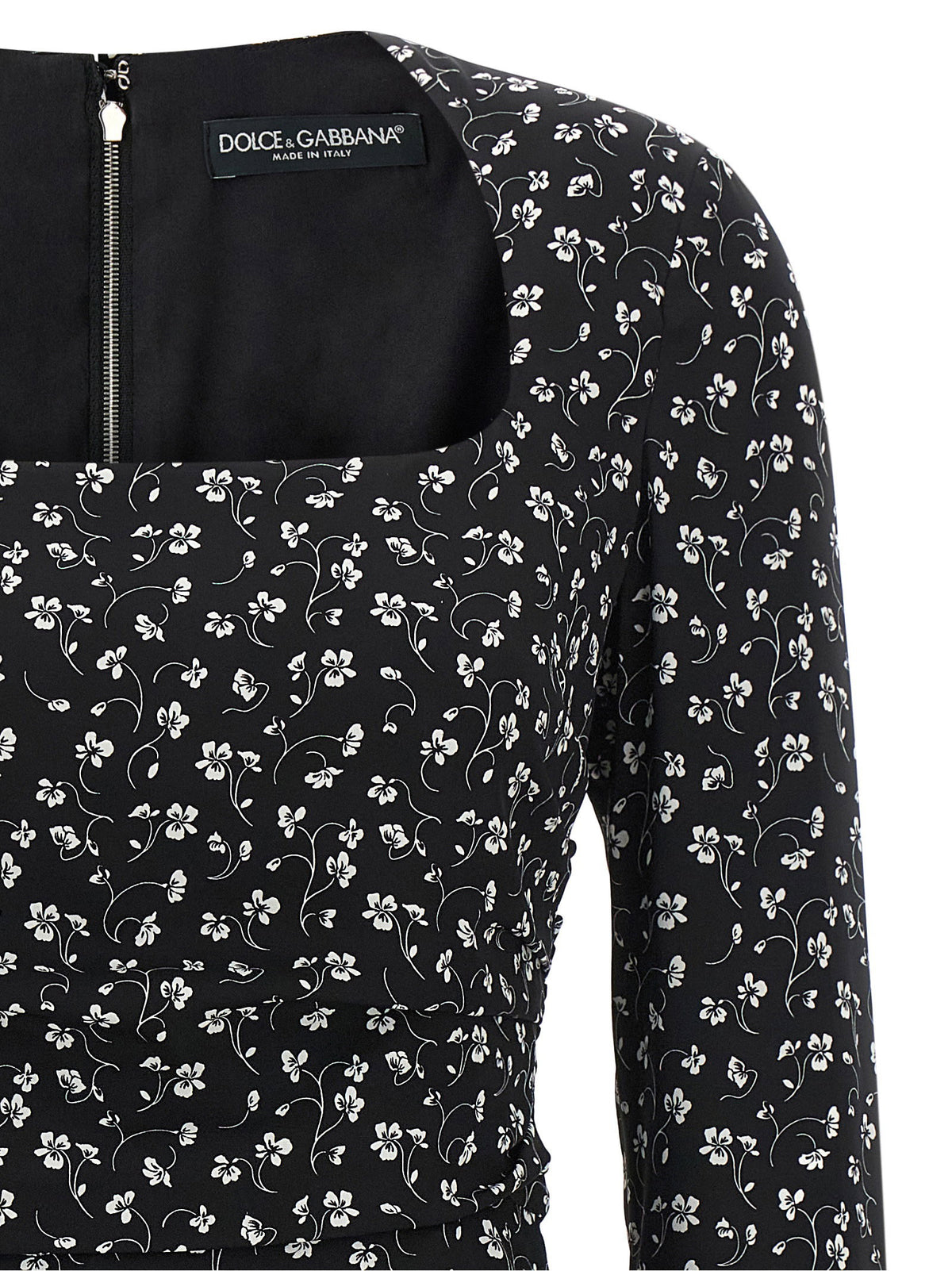 Dolce & Gabbana Black Flower Dress
