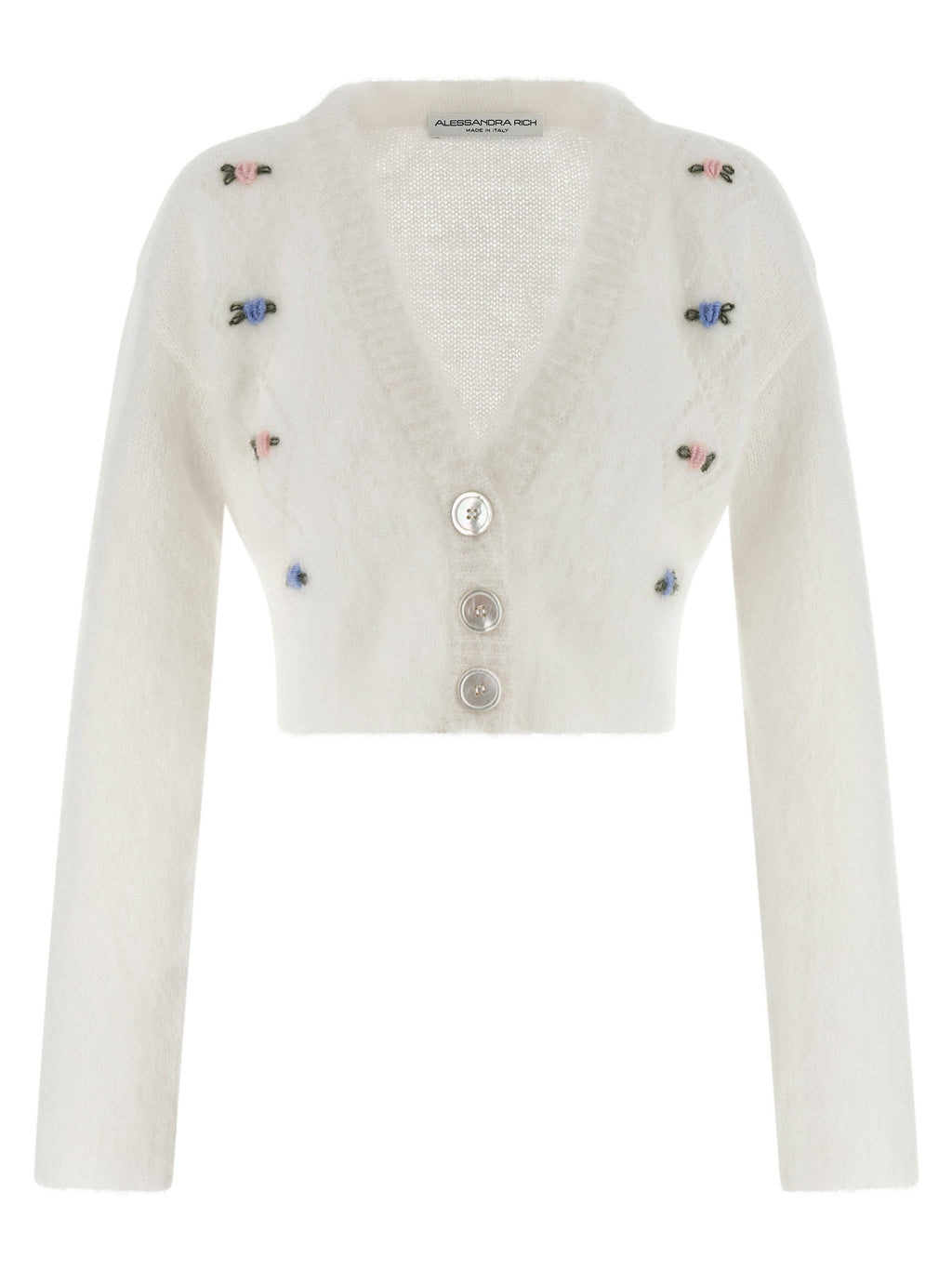 Alessandra Rich Carded Mohair Cardigan