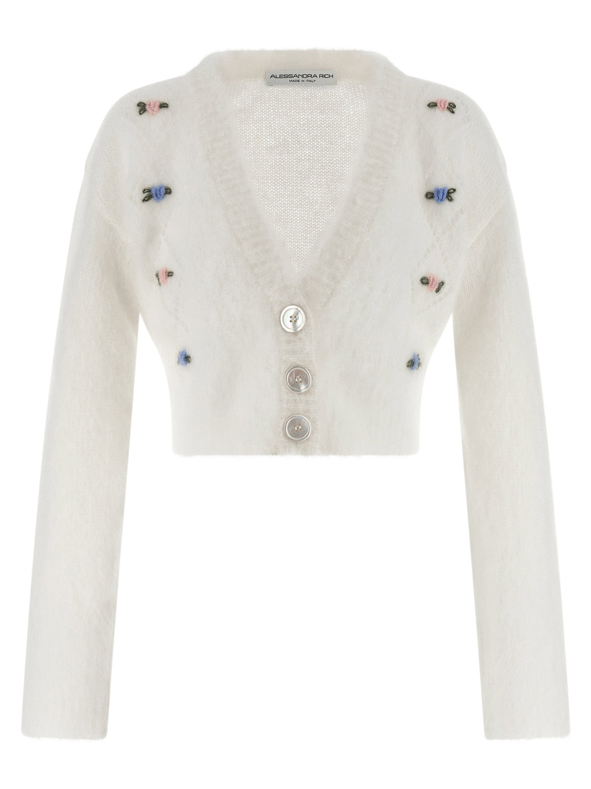 Alessandra Rich Carded Mohair Cardigan