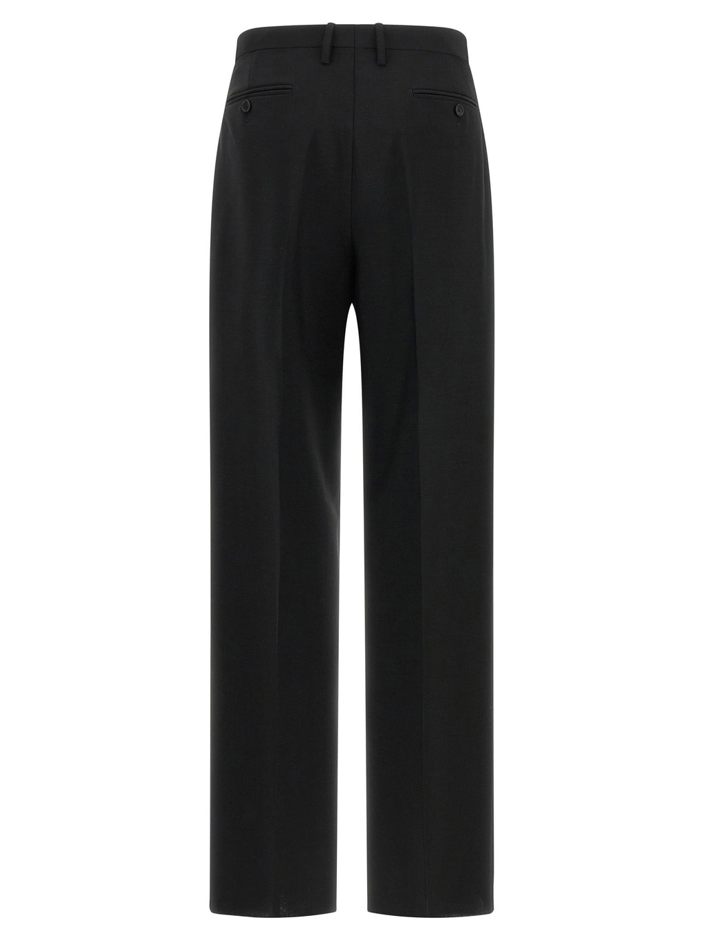 Fendi Black Wool And Mohair Pants