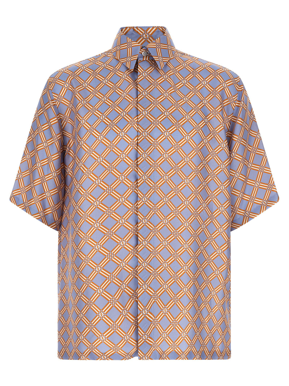 Fendi Net Print Silk Shirt