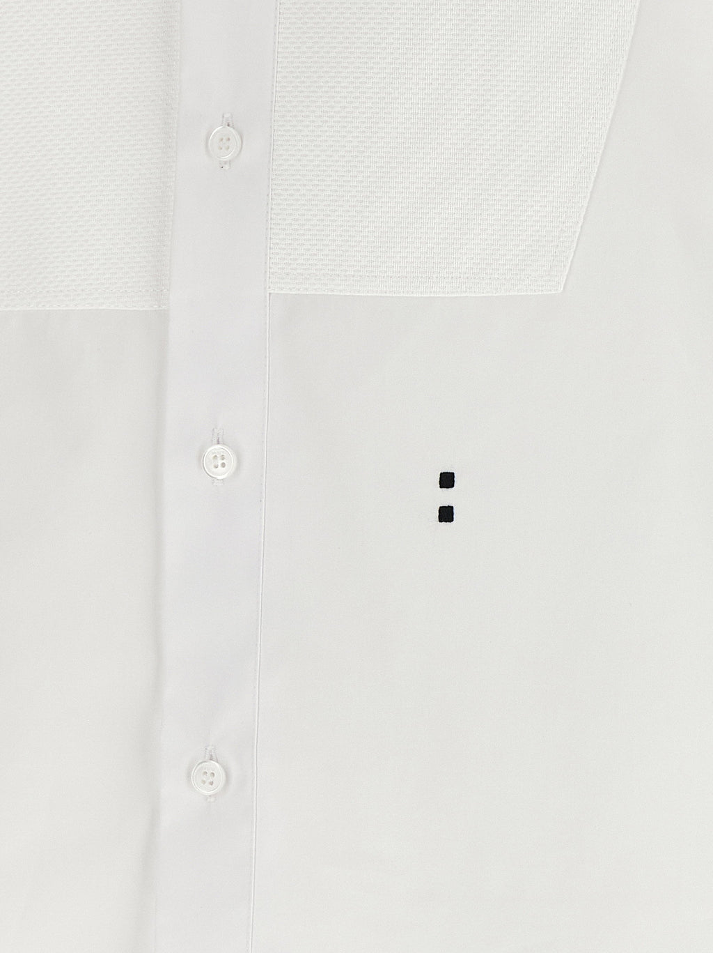 Fendi Poplin Shirt With Plastron Piqué