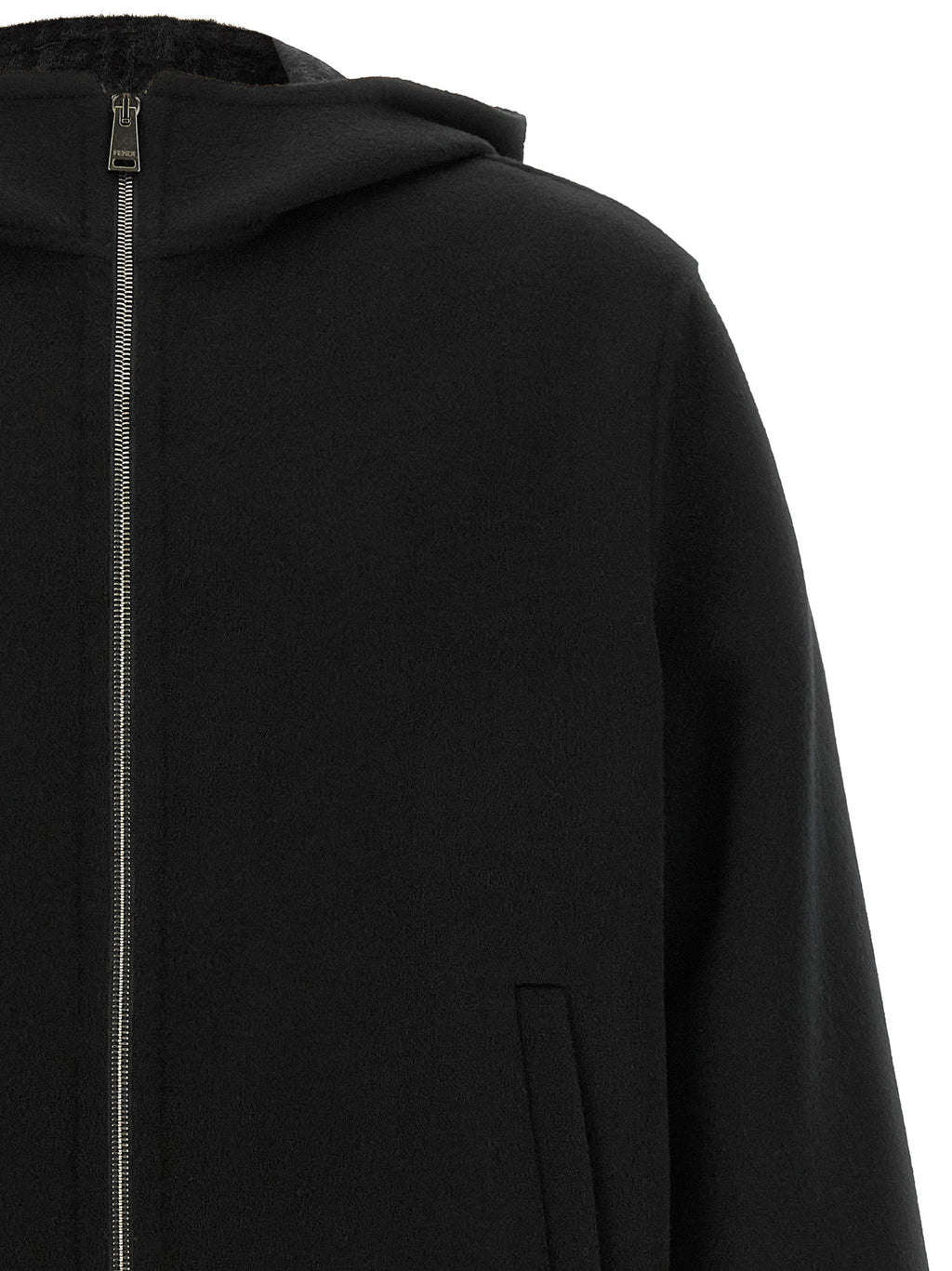 Fendi Black Blouson Inside Ff Zucca