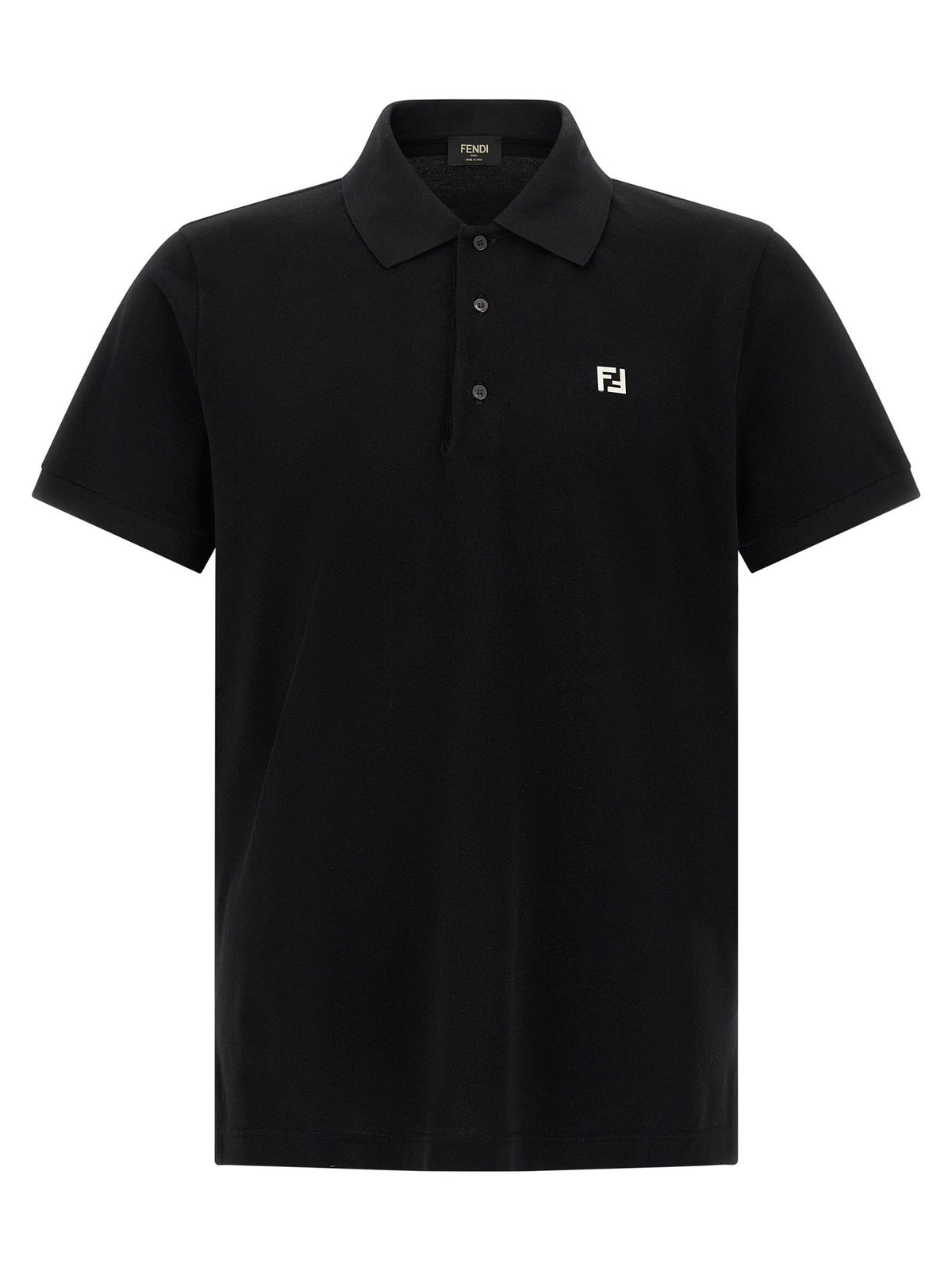 Fendi Ff Metallic Logo Polo Shirt
