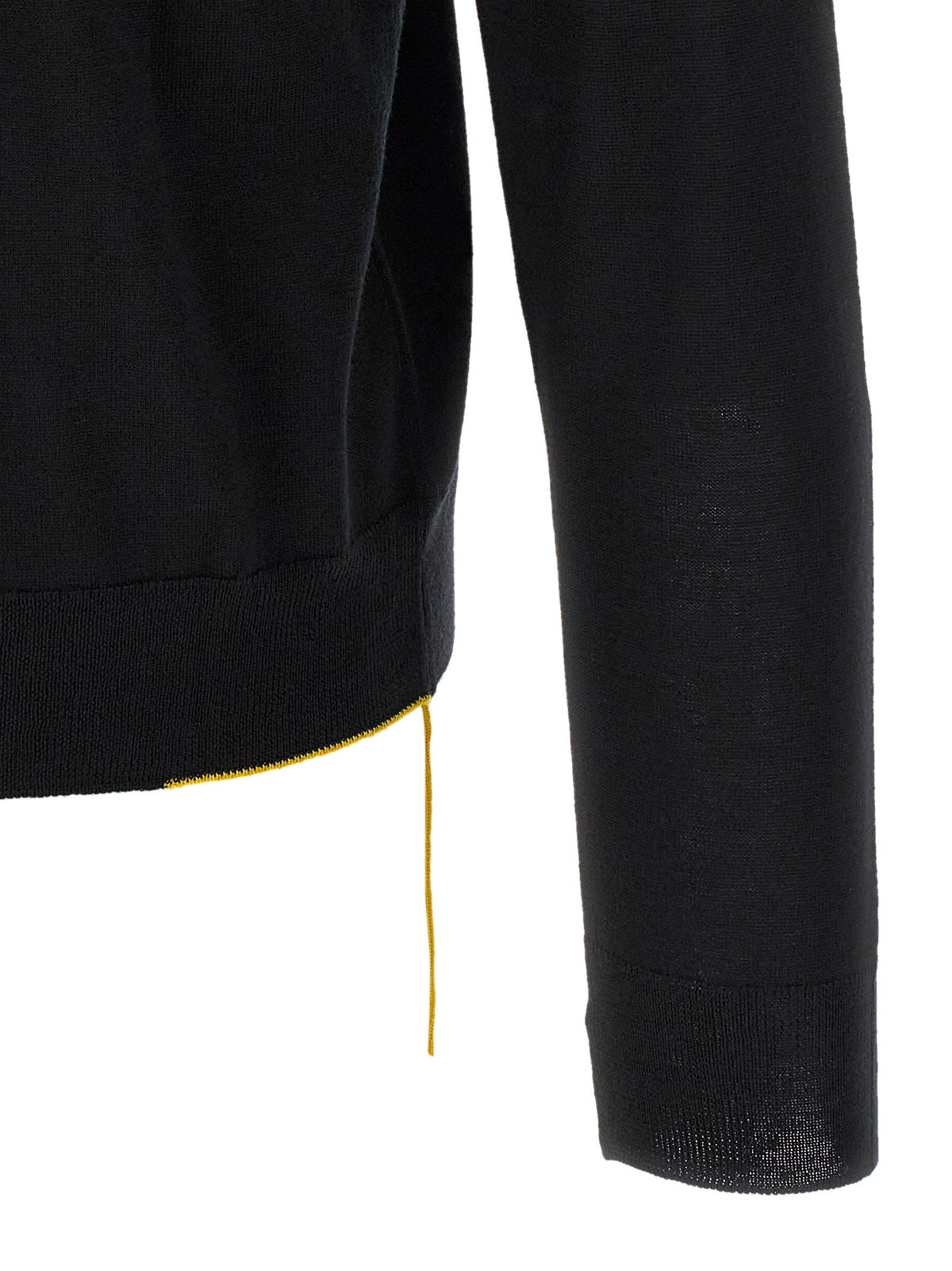 Fendi Yellow Stitching Sweater With Visible Thread