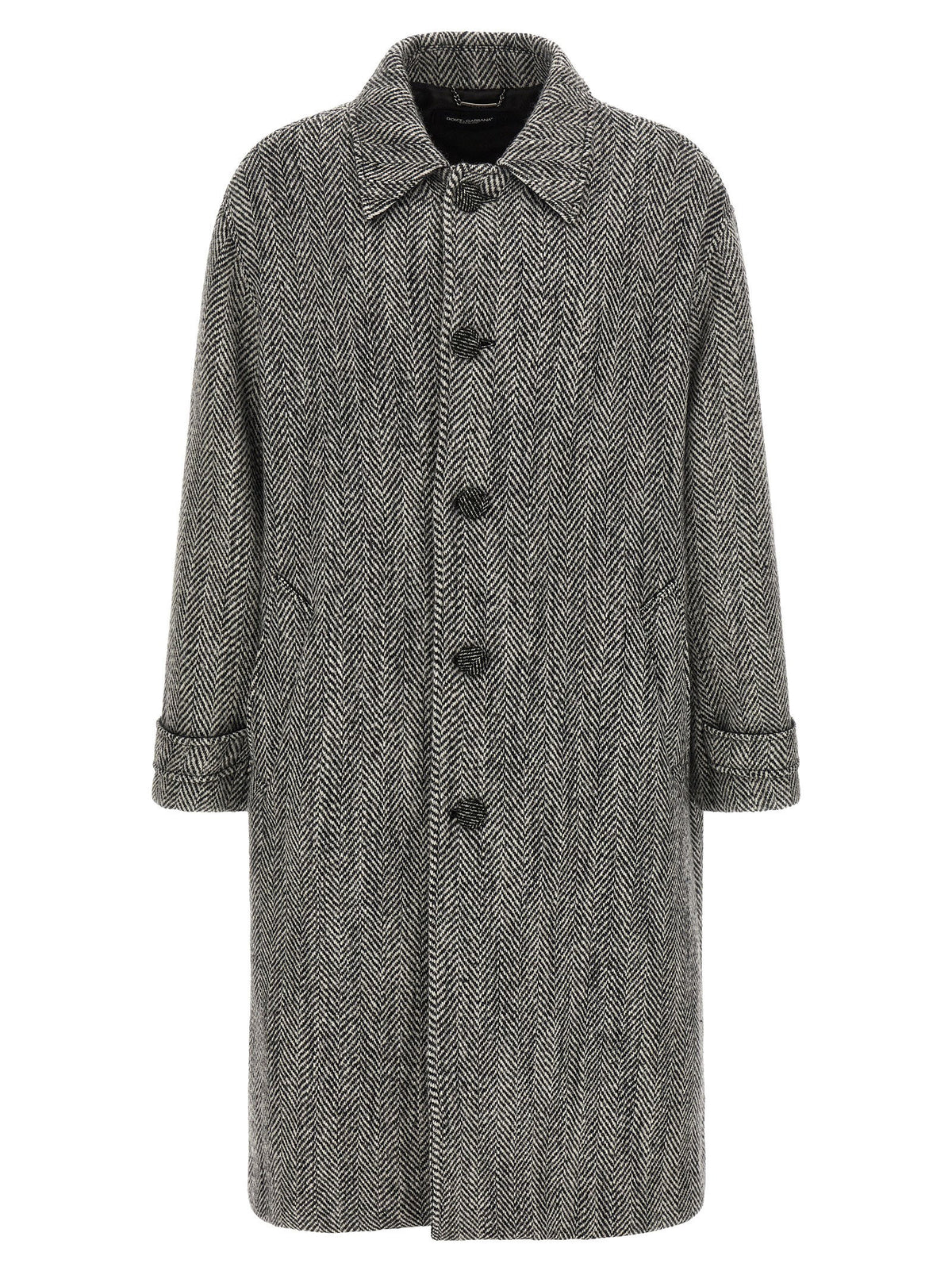 Dolce & Gabbana Chevron Wool Coat