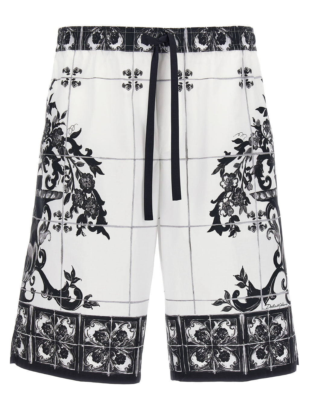 Dolce & Gabbana Maiolica Print Bermuda Shorts