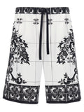 Dolce & Gabbana Maiolica Print Bermuda Shorts