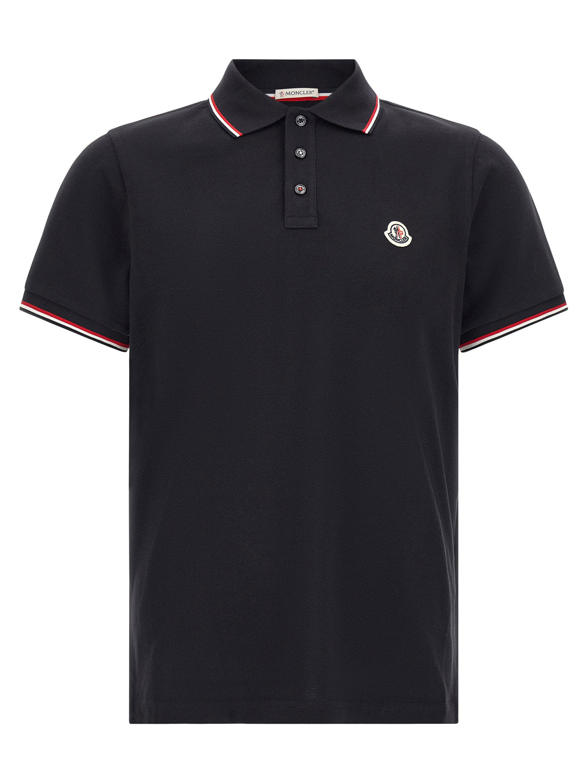 Moncler Tricolor Trim Polo Shirt