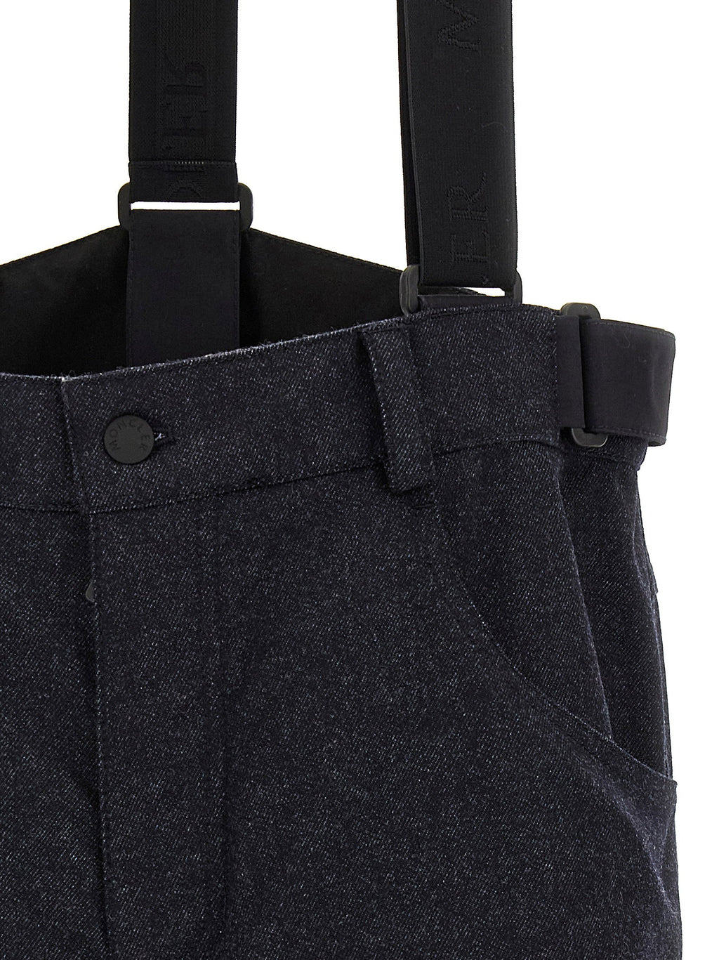 Moncler Grenoble Blue Denim Ski Bib Shorts