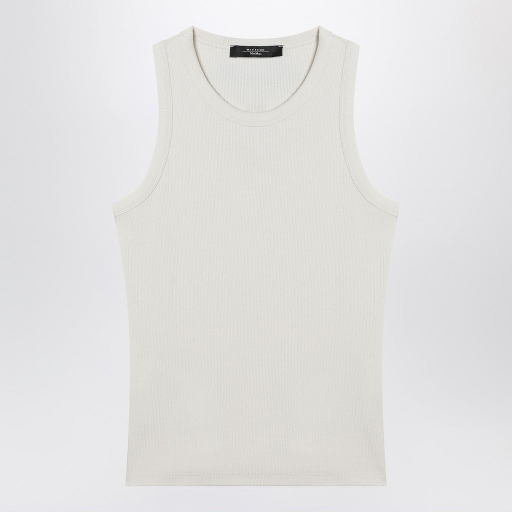 Weekend Max Mara Ivory cotton-blend tank top