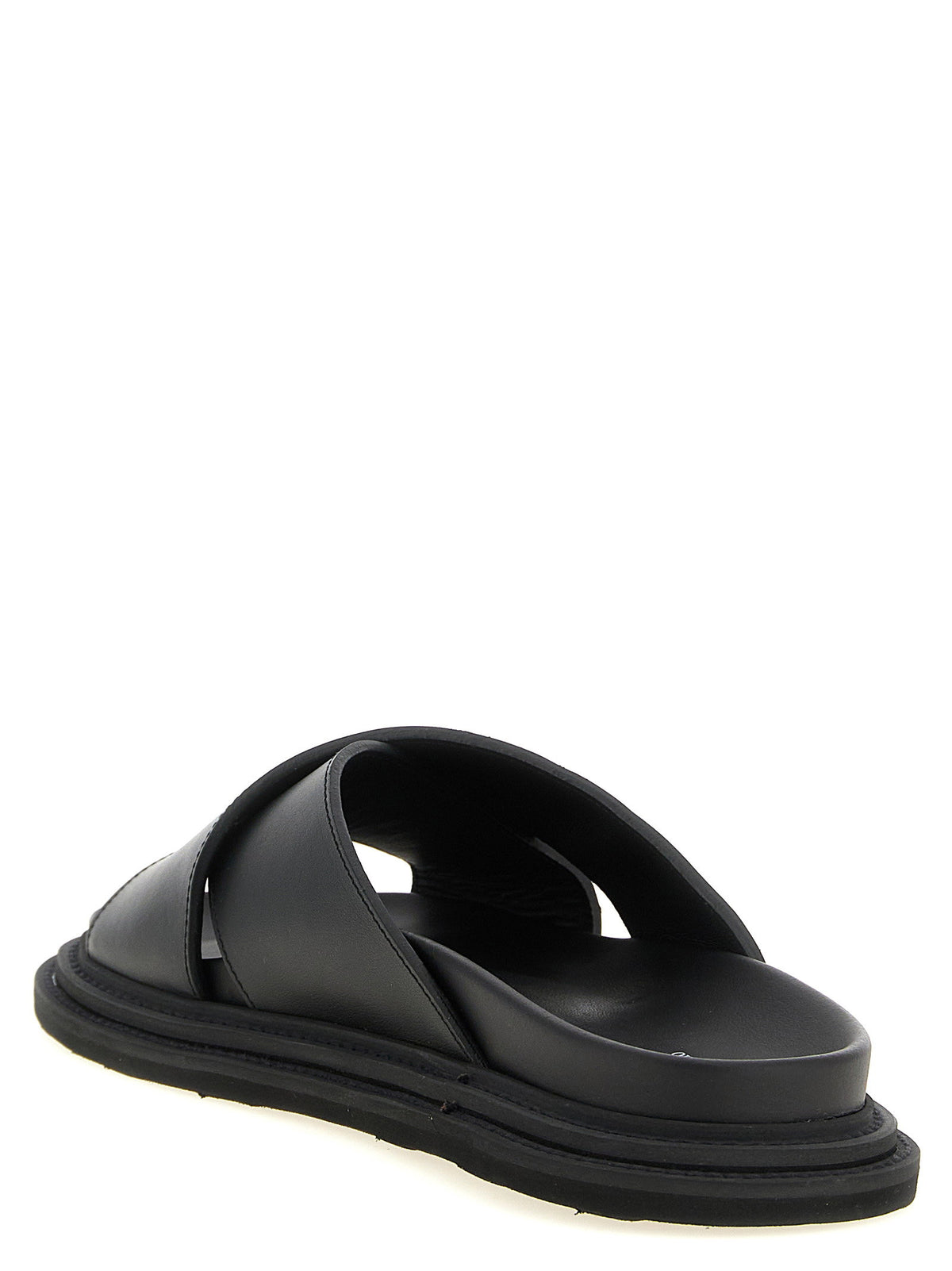 Moschino Leather Sabots With Logo