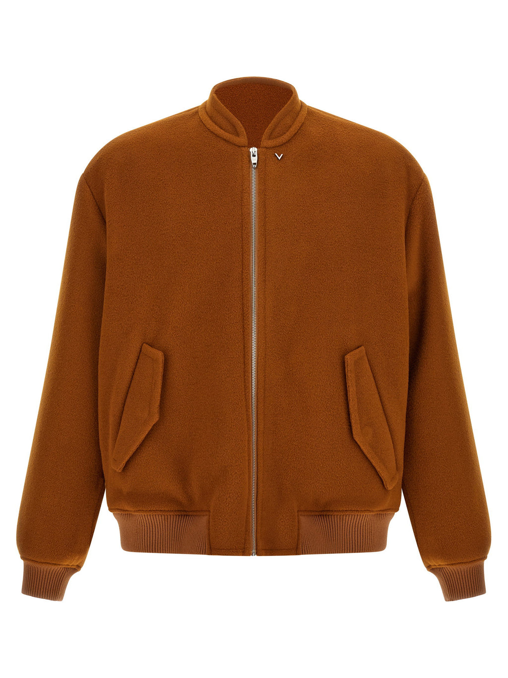 Valentino Garavani Vlogo Orange Bomber Jacket