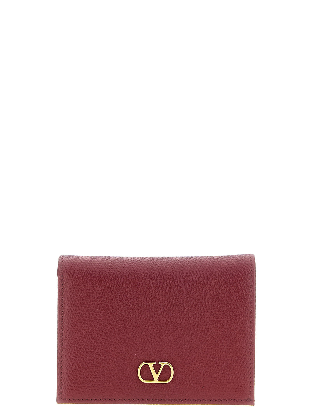Valentino Garavani Vlogo Burgundy Wallet