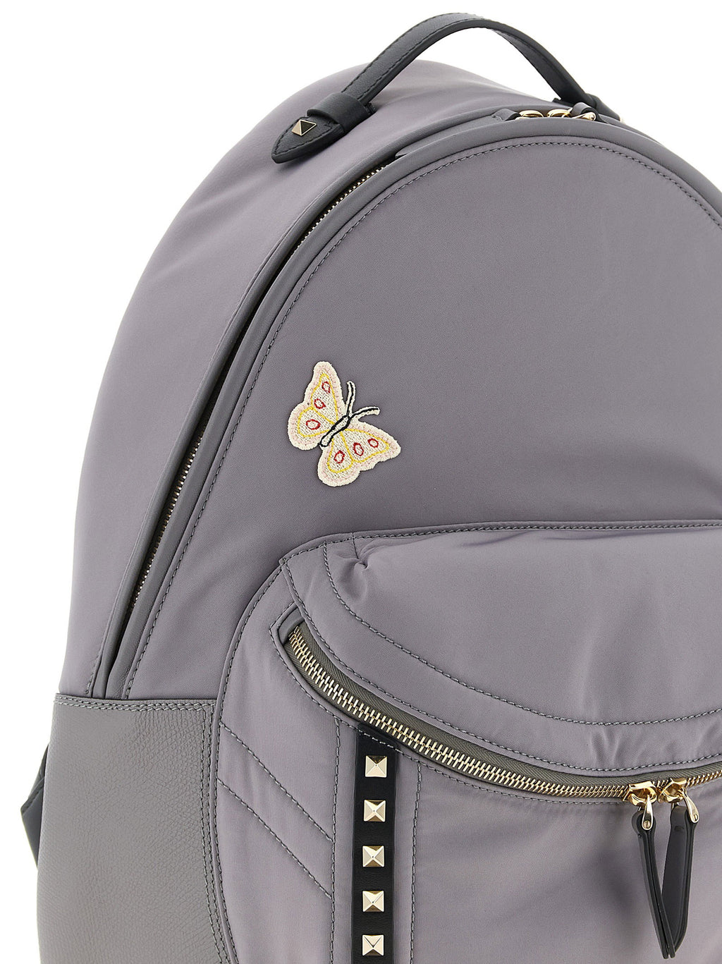 Valentino Garavani Stud Up Grey Backpack