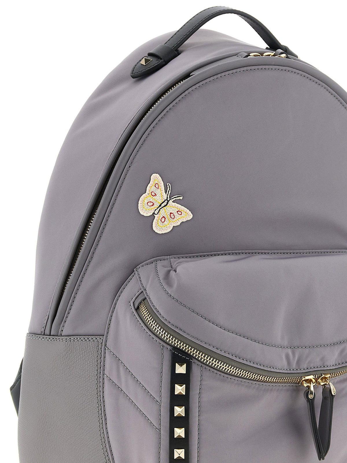 Valentino Garavani Stud Up Grey Backpack